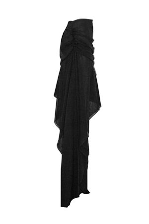 Black silk asymmetrical skirt THE ANDAMANE | T180361ATNS038999